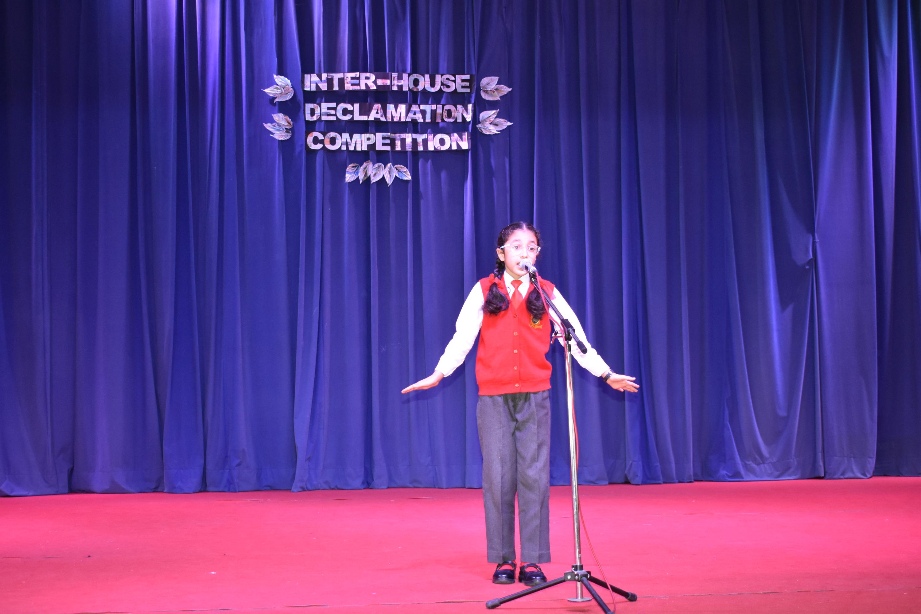 INTER HOUSE ENGLISH DECLAMATION COMPETITION (CLASSES IV - V)